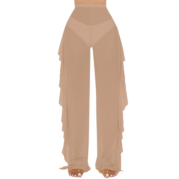 TypaGal Top Halter De Malla Transparente, Para Vacaciones En La Playa