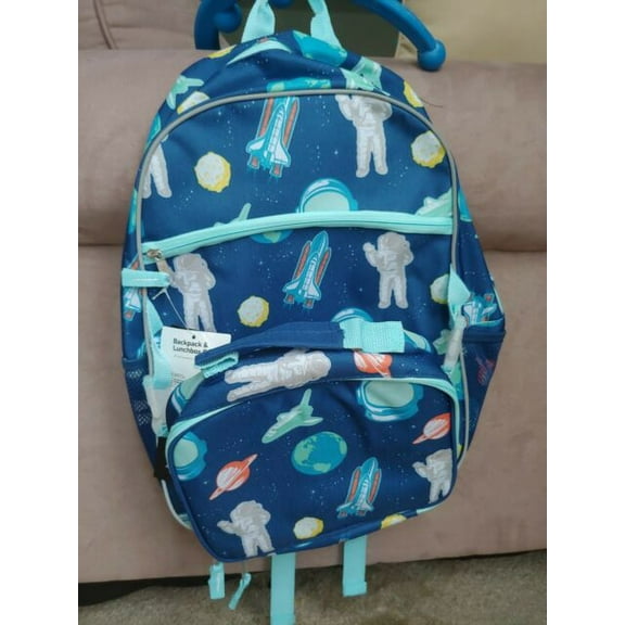 Backpack and Attachable Lunch Box Set (Space)