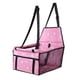thumbnail image 5 of Transportín portátil para coche con asiento elevador para mascotas, silla de seguridad de viaje para perros, asiento delantero del coche. Impresión de hueso rosa, 5 of 8