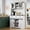 White, variant on Homhougo Farmhouse Coffee Bar Cabinet with Storage,72" Tall Buffet Cabinet with Sliding Barn Door and 3 Drawers,Liquor Cabinet with 9 Wine & Glasses Rack,Pantry Cabinet for Kitchen,Dining Room,Grey