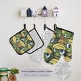 thumbnail image 5 of Turtle with Big Eye 5 Pcs Kitchen Set Heat Resistant Oven Mitts and Non-Slip Pot Holders with Adjustable Cooking Apron, 5 of 6