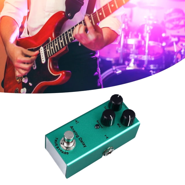 Pédale d'Effet de Guitare Électrique Portable Mini, Réglage Précis, Alliage d'Aluminium, Léger et Durable, Câblage Simplifié, Réduction des Interférences de Bruit, pour Guitares Électriques