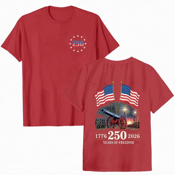 mgoYE Women Clothing 250th Anniversary USA Shirt Women T-Shirt 250 Years America Anniversary Shirt Womens 250th Independence Day Freedom Shirt USA Flag Star and Stripes Tee|Red XL