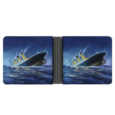 Titanic Wallet Pu Leather Wallet Bifold Wallet Slim Credit Card Holder for Women Men