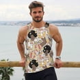 thumbnail image 6 of Logiee Groovy Disco Print Men's Workout Tank Top,Quick Dry Workout Tank Top,Gym Muscle Tee,Fitness Bodybuilding Sleeveless T Shirt-Small, 6 of 7
