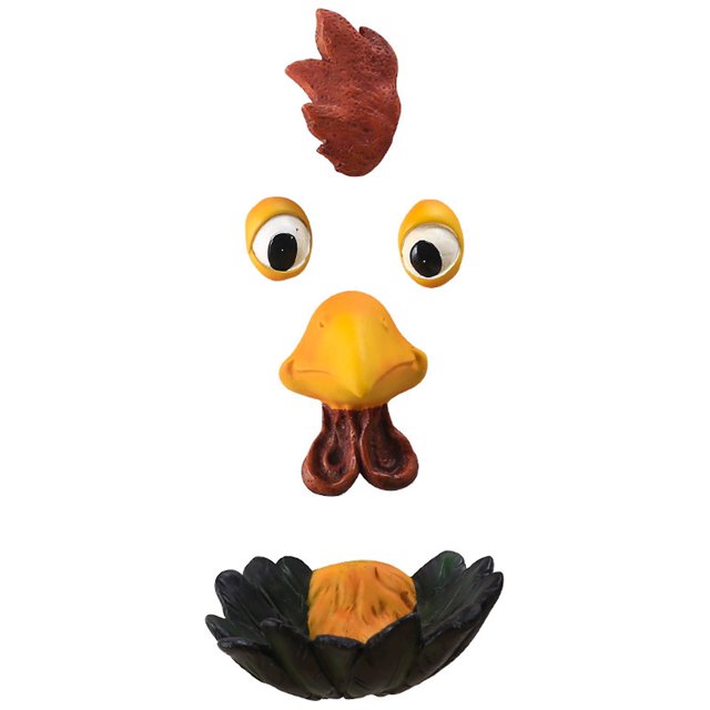 Colgante de comedero de pájaros con cara de árbol hecho a mano, decoración de jardín a prueba de Uv de resina Multicolor