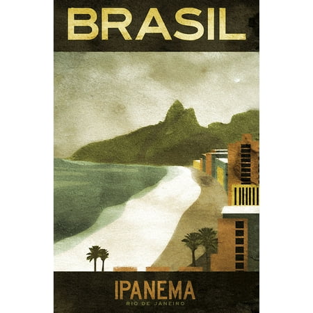 Brasil Ipanema-VINAPP119662 Print 22"x14.5" by Vintage Apple Collection in a Un (Canvas Only)