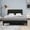 Black, variant on NNV Twin Size Bed Frame Linen Upholstered Platform with Adjustable Headboard,Black