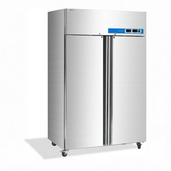 DURING D-K-48RF 48" Commercial Refrigerator Freezer Combo, 2-Door36 Cu.ft Solid Door Reach-In, Upright Fridge Freezer