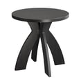 thumbnail image 6 of Ktaxon Mid-Century Sofa Table, 23.6" Wood End Table with Curved Legs, Multifunctional Nightstand Compact Round Side Table, for Living Room, Bedroom, Balcony, Home Office, Black, 6 of 7