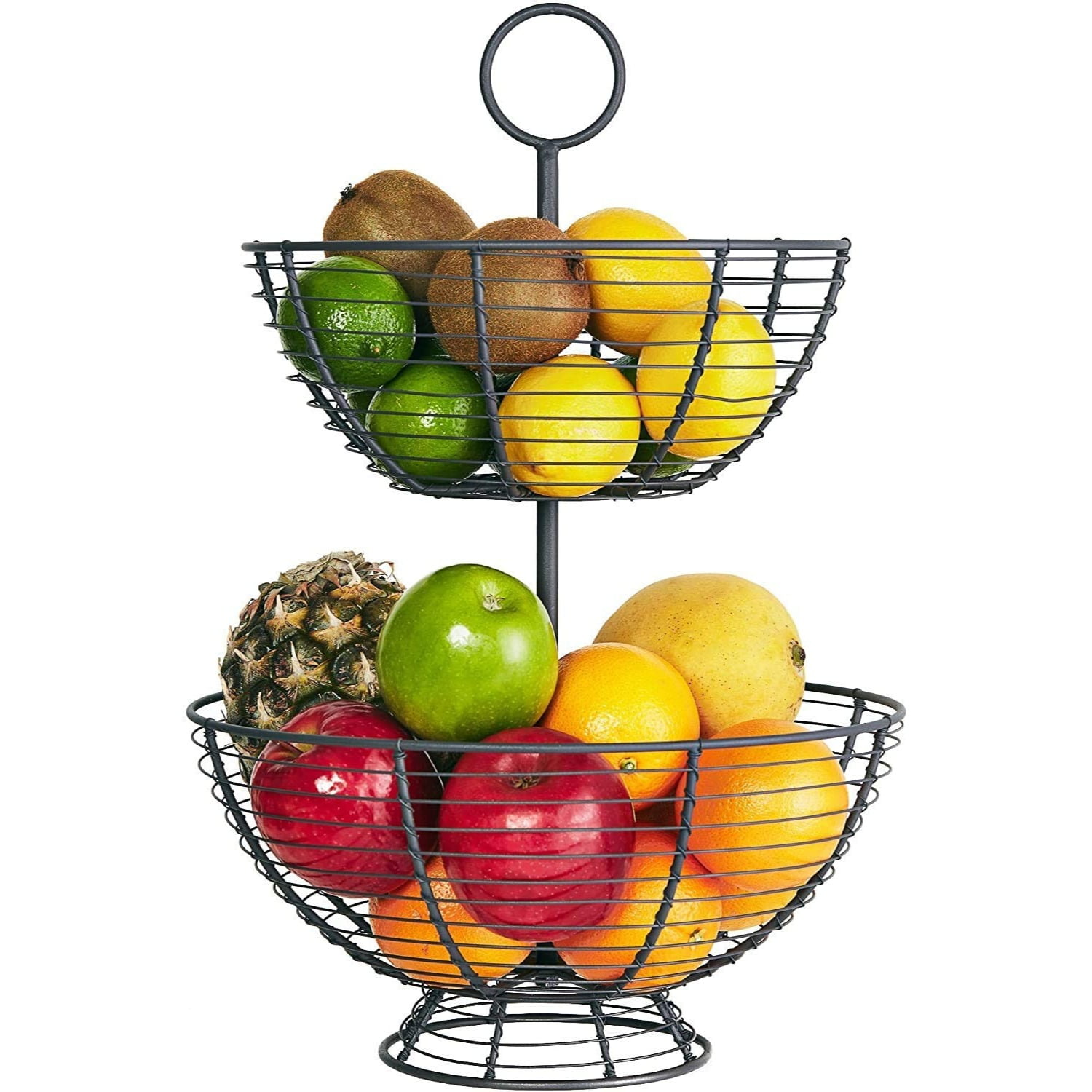 Eggs Snacks and More Auledio 3-Tier Countertop Hanging Fruit Vegetables Basket Bowl Storage Holder for Storing Organizing Bread 