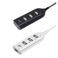 thumbnail image 2 of High Speed 4-Port USB 2.0 Hub with Cable, Mini USB Splitter with Power Adapter, Multiple Socket, 2 of 7