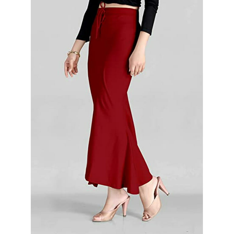 eloria Maroon Cotton Blended Shape Wear for Saree Petticoat Skirts for Women  Flare Saree Shapewear 