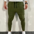 thumbnail image 2 of PEASKJP Pantalon Habillé Homme Taille Élastique Léger Course Entraînement Gym Sport, Extensible 4 Directions, Vert G, 2 of 5
