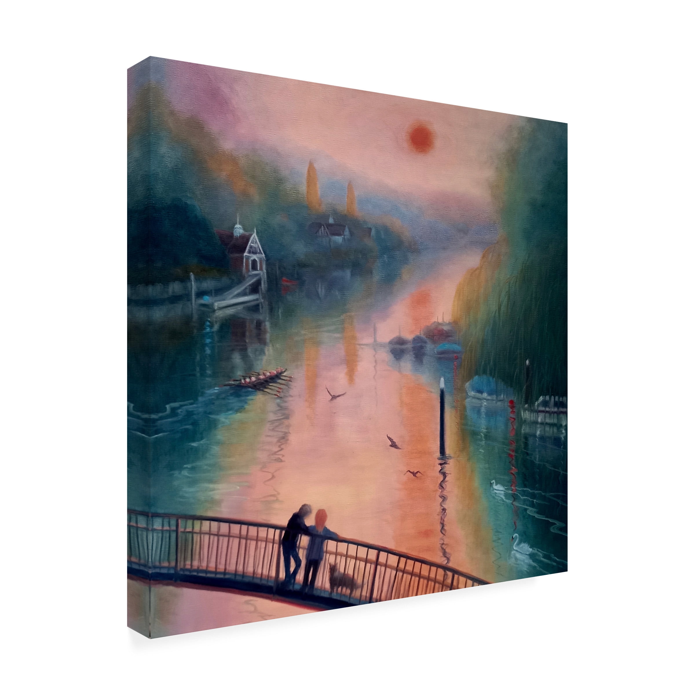 Lee Campbell 'Summer Morning Eel Pie Island' Canvas Art