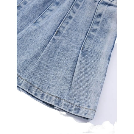

Plain Pleated Light Wash Toddler Girls Denim Skirts (Girl s)