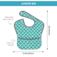 thumbnail image 2 of Bingfone Mess-Proof Baby Bib - Waterproof Bib for Baby Boy or Girl with Food Catcher Pocket, Unisex-Aquamarine Glitter1, 2 of 6