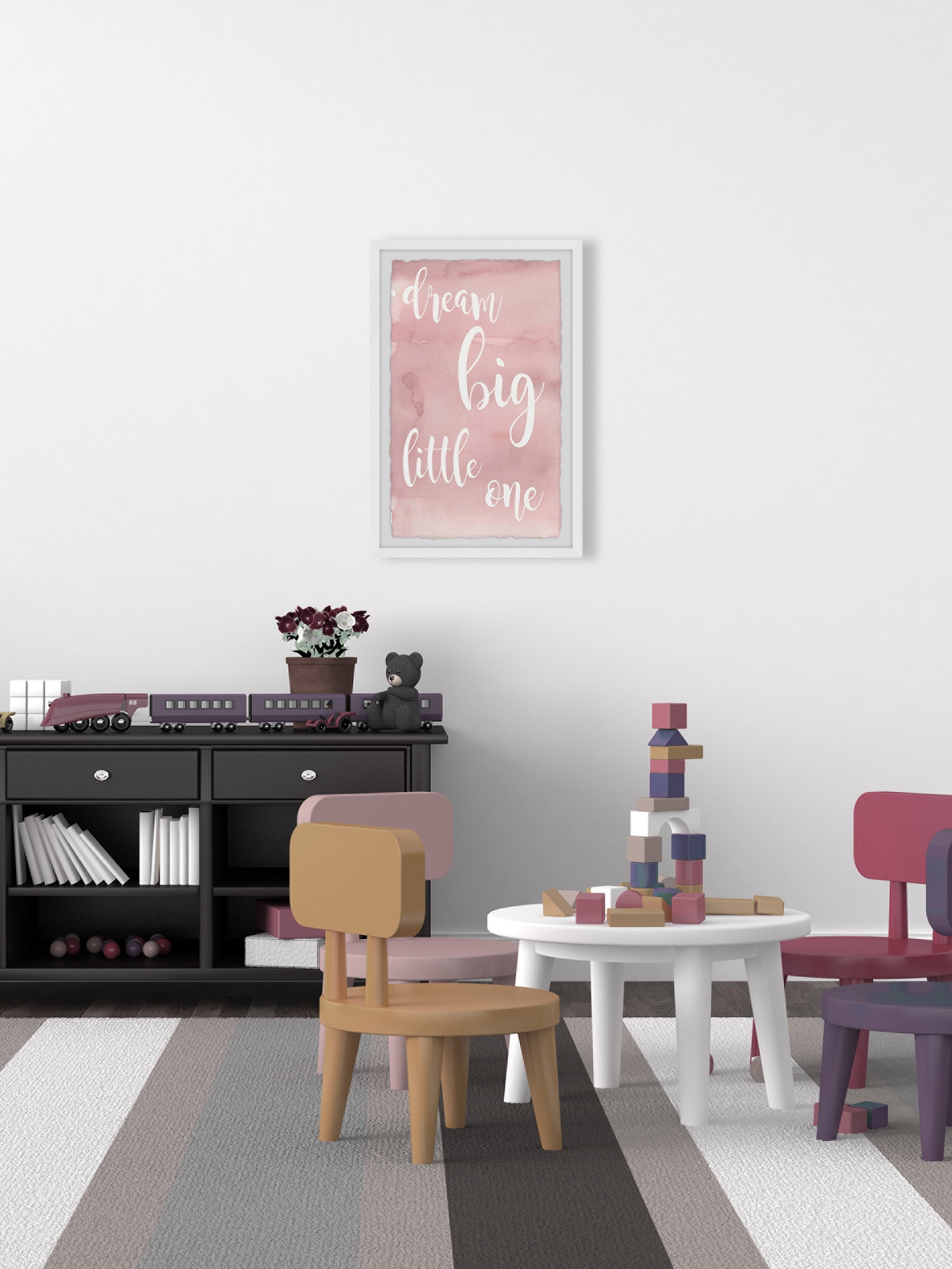 Marmont Hill Pink Dream Big Little One Framed Wall Art
