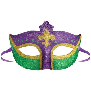 Plastic Face Mask, 8 3/8'' x 5 1/8'', White, Mardi Gras Supplies from Factory Direct Craft
