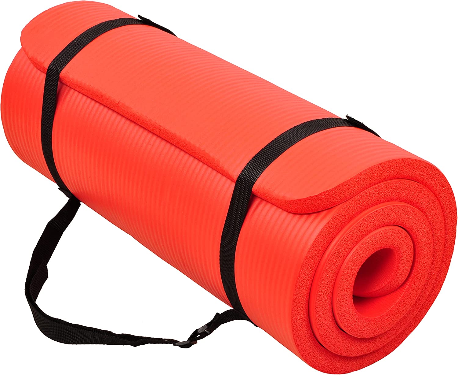 All Purpose 1 Inch Extra Thick High Density Anti Tear Yoga Mat with Carrying Strap Multiple Colors Walmart