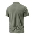 thumbnail image 6 of Men's & Big Short Sleeve Pullover Cage Jacket - Stretch Quick Dry, Quarter Zip, Mockneck Shirt Size L-8XL Army Green, 6 of 8