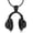 Black, variant on Headphone Cremation Urn Pendants with Chain Memory Necklace Memorial Jewelry
