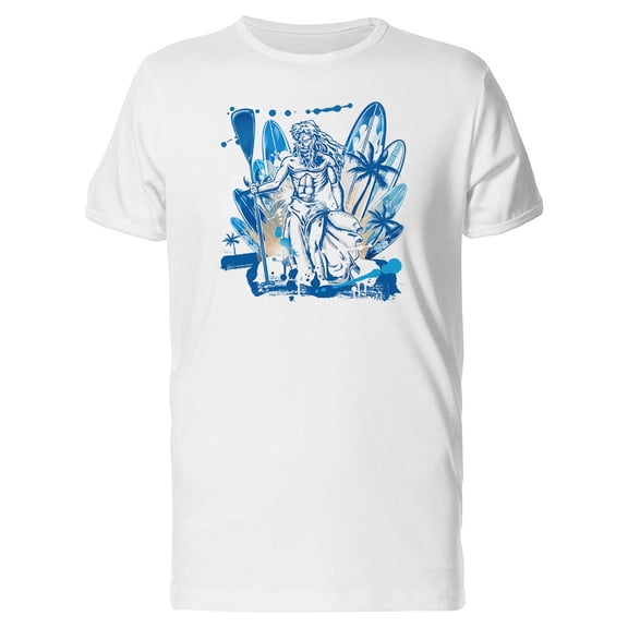 Neptune Surfer On Surfboard Tee Men's -Image by Shutterstock