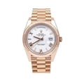 thumbnail image 1 of Pre-Owned Rolex Day-Date 40MM 228235 White Roman Dial Fluted Bezel 18K Rose Gold President Bracelet, 1 of 8