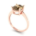 thumbnail image 2 of Clara Pucci 14K Rose Gold 2.5ct Champagne Solitaire Ring for Women, 2 of 7