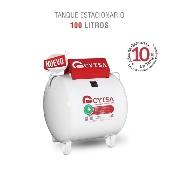 Tanque Estacionario de Gas LP CYTSA 100 L - Práctico para espacios reducidos