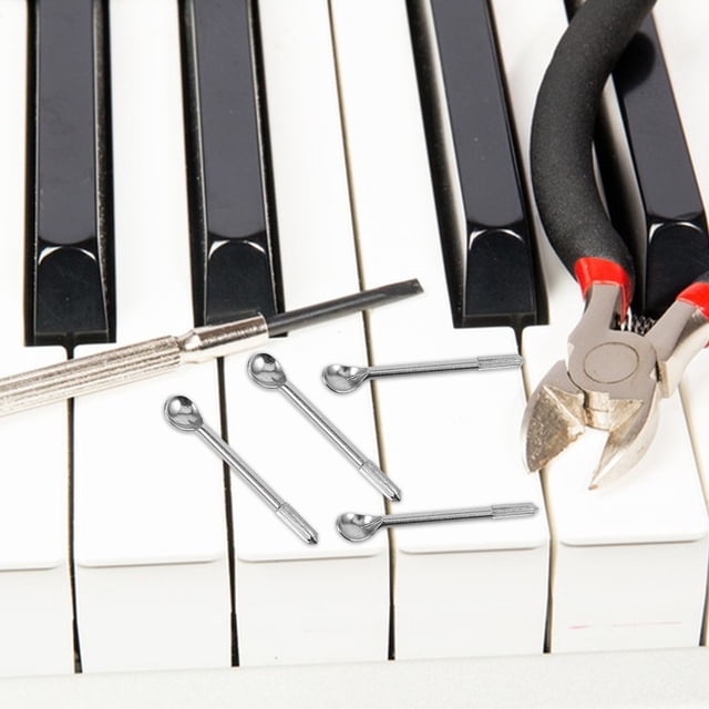 FESTFENDS 4Pcs Plated Silver Piano Action Maintenance Kit with Repair Tools for Easy Piano Hardware Replacement