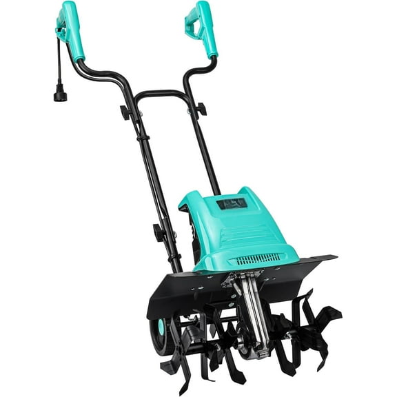 Tiller Cultivator 17 inch 15 Amp 6 Steel Tines Tillers for Gardening Electric Rototiller for Garden Yard