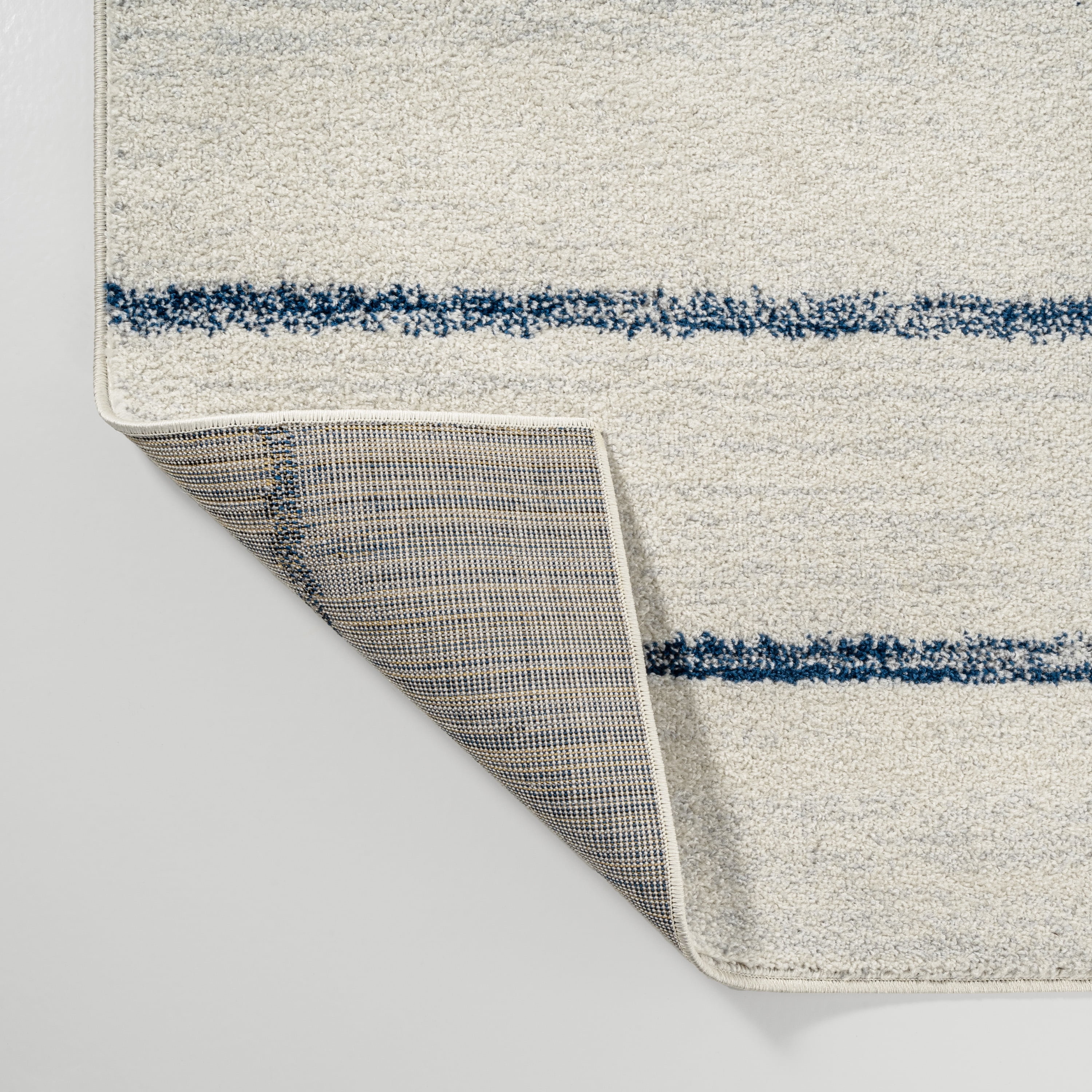 JONATHAN Y MOROCCAN HYPE 2 x 8 Runner Rug, Williamsburg Minimalist Stripe - Cream/Navy, MOH201E-28