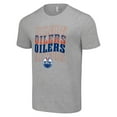 thumbnail image 2 of Men's Starter Heather Gray Edmonton Oilers Four Team Name Logo T-Shirt, 2 of 3