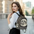 thumbnail image 6 of FORMRS Mini Backpack Purse for Women Travel Daypack Casual Shoulder Bag, Beige Moon, 6 of 7