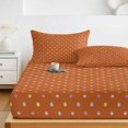 thumbnail image 6 of Twin XL Size Fitted Sheet Set - Color Polka Dot 2 Piece Bedding Sets 16" Deep Pocket Fitted Sheet with 1 Pillowcases, Modern Simple Geometric Brown Brushed Microfiber Hotel Luxury Bed Sheets, 6 of 9