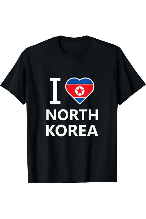 I Heart Love North Korea Korean Flag T-Shirt