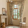 thumbnail image 7 of Vireellx Leaves Curtains for Living Room 84 Inch Length 2 Panels Set Semi Sheer Boho Drapes Green Farmhouse Tassel Rod Pocket Window Curtain Panels Bedroom Rustic Country Botanical Window Treatment, 7 of 7