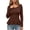 Brown, variant on Horkkom Long Sleeve Shirts for Women Crew Neck Casual Solid Color Tops Trendy Fitted Knit Tops M