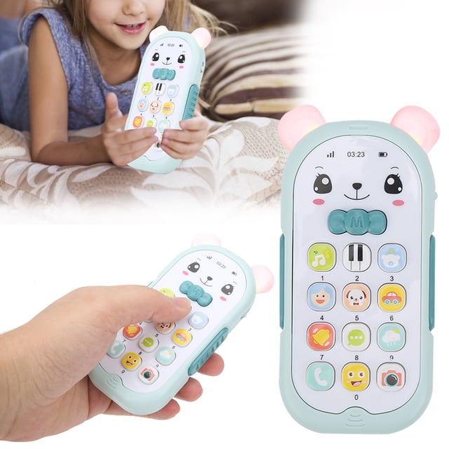 Juguete para Teléfono de Bebé, Simulación de Dibujos Animados, Teléfono Móvil Educativo para Niños, Juguete Aplicable Para Bebés Mayores de 6 Meses