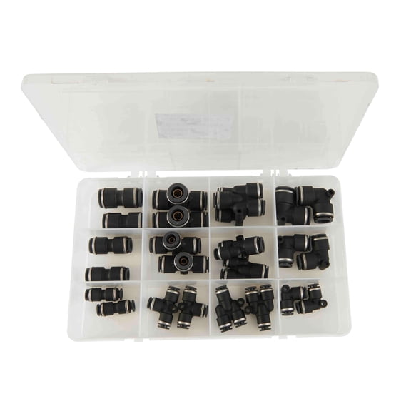 DOT Air Brake Composite Fittings for Nylon Tubing Kit (1/4", 3/8 & 1/2") 24 Pc Kit