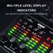 BOMGE M12 USB audio interface, two-channel mixer, XLR/3.5mm input, 48V power supply, computer recording sound card, studio, live performance, karaoke, plug and play