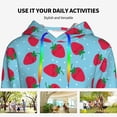 thumbnail image 4 of Sigee Strawberries for Women's Pullover Hoodie Sweatshirts Adult Casual Long Sleeve Sweatshirts ,Sizes S-2XL-X-Large, 4 of 7