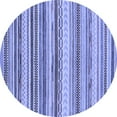 thumbnail image 1 of Ahgly Company Indoor Round Southwestern Blue Country Area Rugs, 4' Round, 1 of 4