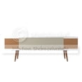 thumbnail image 5 of Utopia 70.47" TV Stand with Splayed Wooden Legs and 4 Shelves in White Gloss and Maple Cream, 5 of 6