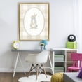 thumbnail image 2 of Stupell Industries Bunny on Green Gingham Gold Framed Floater Canvas Wall Art, design by The Paper Curator, 2 of 9