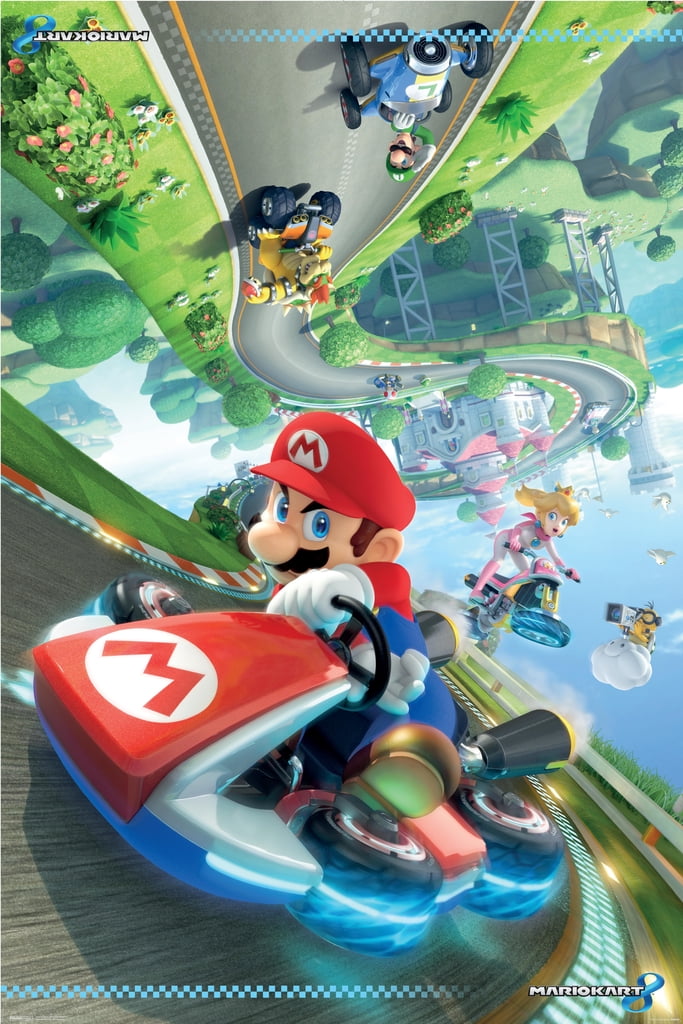 Mario Kart 8 Video Game Gaming Cool Wall Decor Art Print