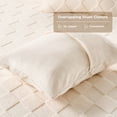thumbnail image 3 of Regency Heights Full/Queen Size Comforter Set - 3-Piece Ivory Jacquard Sherpa Diamond Bedding with Plush Solid Reverse, Ultra Soft & Warm Fluffy Fleece Bed Set, Machine Washable for All Seasons, 3 of 10