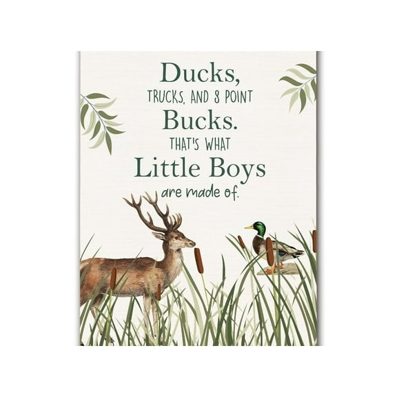 Boys Room Decor poster Mallard Duck and Deer Nursery Wall Art Poster, Boy Nursery Hunting Nursery Decor, Rustic Wildlife Wall Art for Toddler Little Boys Room Nursery Playroom Decor poster