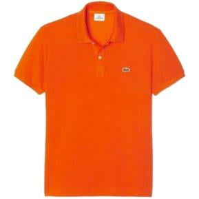 Playera Polo Lacoste L.12.12 Classic Fit Hombre Naranja XXS